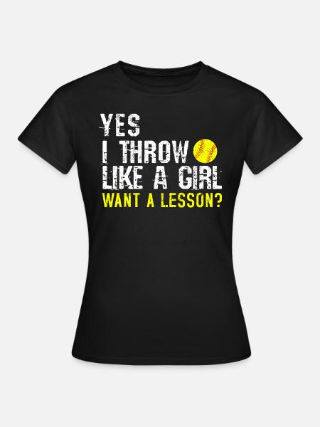 Softball - Frauen T-Shirt - Schwarz