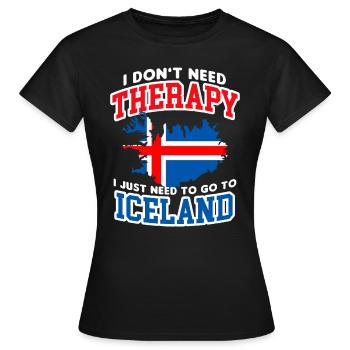 Island - Frauen T-Shirt - Schwarz - Vorne - AI Model Female 172 dark (172cm)