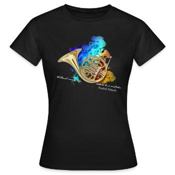 corne - T-shirt Femme - noir - Devant - AI Model Female 172 dark (172cm)