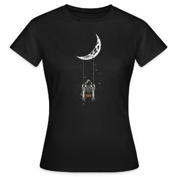 Mondschaukel, Raumfahrt, Raumfahrt Geschenke - Frauen T-Shirt - Schwarz - Vorne - AI Model Female 172 dark (172cm)