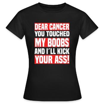 Cher Cancer Tu as touché mes seins Cancer En disant - T-shirt Femme - noir - Devant - AI Model Female 172 dark (172cm)