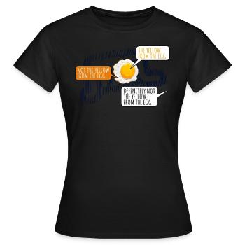 Le jaune de l’œuf - Pas 5000 - DIGITAL - T-shirt Femme - noir - Devant - AI Model Female 172 dark (172cm)