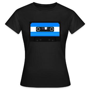 SA90, audio cassette, music cassette, audio cassette - Women's T-Shirt - black - Front - AI Model Female 172 dark (172cm)