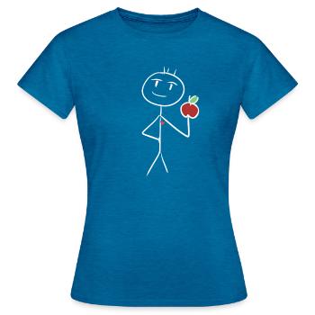 Krank Gesund - Frauen T-Shirt - Antikblaues Saphir meliert - Vorne - AI Model Female 172 dark (172cm)