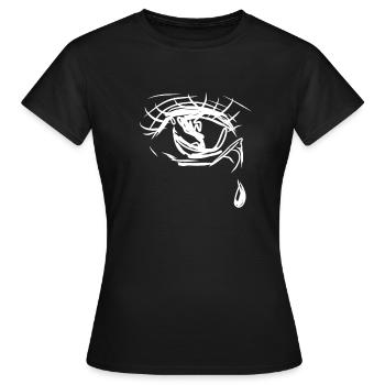 larme triste - T-shirt Femme - noir - Devant - AI Model Female 172 dark (172cm)