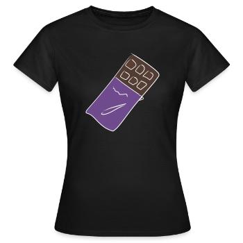 chocolate chocolate - Women's T-Shirt - black - Front - AI Model Female 172 dark (172cm)