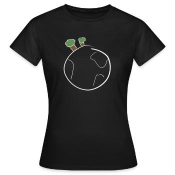 globe - Women's T-Shirt - black - Front - AI Model Female 172 dark (172cm)
