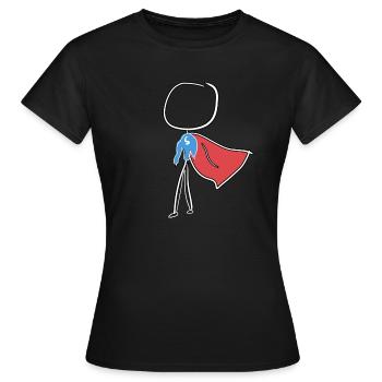 hero help - Women's T-Shirt - black - Front - AI Model Female 172 dark (172cm)