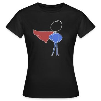 hero help - Women's T-Shirt - black - Front - AI Model Female 172 dark (172cm)