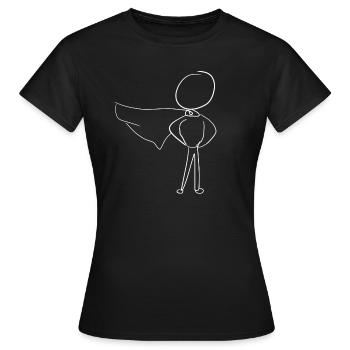 héros super-héros - T-shirt Femme - noir - Devant - AI Model Female 172 dark (172cm)