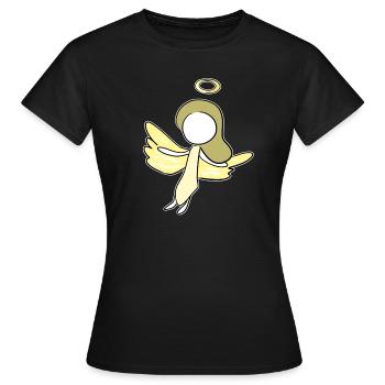 symbole de la femme protectrice des anges - T-shirt Femme - noir - Devant - AI Model Female 172 dark (172cm)