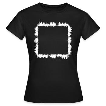 square square frame grass - Women's T-Shirt - black - Front - AI Model Female 172 dark (172cm)