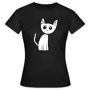 Chat rose animal animal mignon - T-shirt Femme - noir - Devant - AI Model Female 172 dark (172cm)