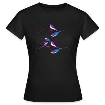 feuilles tiges plantes naturelles - T-shirt Femme - noir - Devant - AI Model Female 172 dark (172cm)