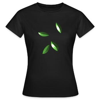 feuille motif de symbole de feuille - T-shirt Femme - noir - Devant - AI Model Female 172 dark (172cm)