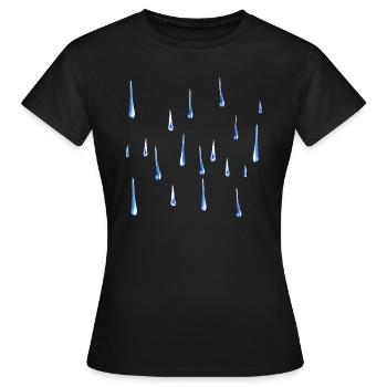gouttes d’eau de pluie modèle météorologique - T-shirt Femme - noir - Devant - AI Model Female 172 dark (172cm)