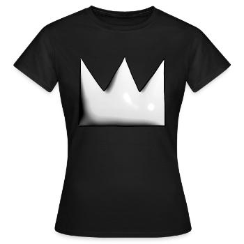 Grey Crown Cartoon Symbol Shape - Women's T-Shirt - black - Front - AI Model Female 172 dark (172cm)
