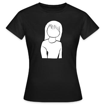 Anime Manga Fille Dessin animé - T-shirt Femme - noir - Devant - AI Model Female 172 dark (172cm)