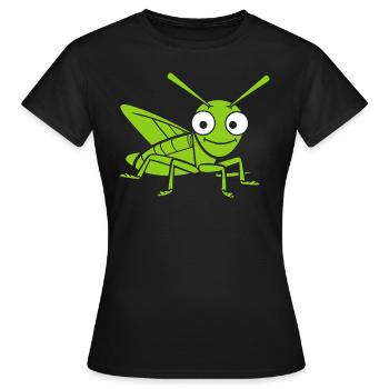 Sauterelle - T-shirt Femme - noir - Devant - AI Model Female 172 dark (172cm)