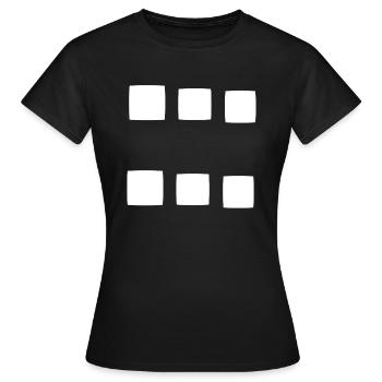 Pattern square square symbol - Women's T-Shirt - black - Front - AI Model Female 172 dark (172cm)