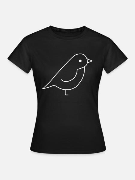 Vogel Tier Symbol Tiere - Frauen T-Shirt - Schwarz