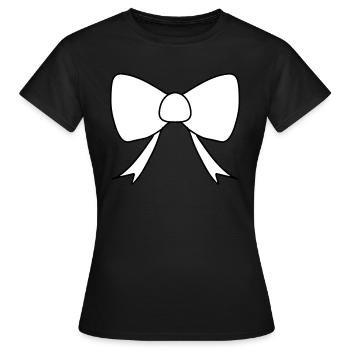 schleife symbol form - Frauen T-Shirt - Schwarz - Vorne - AI Model Female 172 dark (172cm)