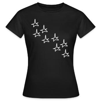 Sterne Stern formen form symbol - Frauen T-Shirt - Schwarz - Vorne - AI Model Female 172 dark (172cm)