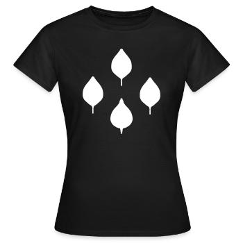 vier Blätter blatt natur - Frauen T-Shirt - Schwarz - Vorne - AI Model Female 172 dark (172cm)