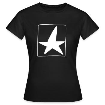 Star Square Symbol Shape - Women's T-Shirt - black - Front - AI Model Female 172 dark (172cm)