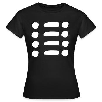 Ligne, points, point, forme, symbole - T-shirt Femme - noir - Devant - AI Model Female 172 dark (172cm)