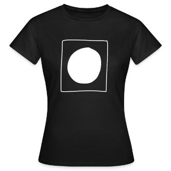 Circle Square Symbol Shape - Women's T-Shirt - black - Front - AI Model Female 172 dark (172cm)