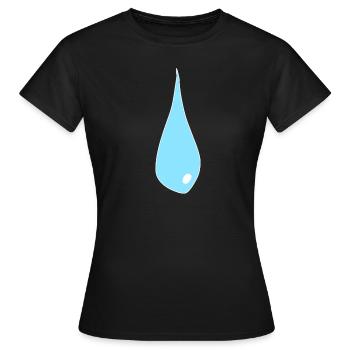 tear water sad - Women's T-Shirt - black - Front - AI Model Female 172 dark (172cm)
