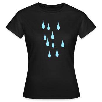 Tear Water Rain Tears Weather Blue - Women's T-Shirt - black - Front - AI Model Female 172 dark (172cm)
