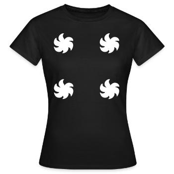Flower Plant Shape Symbol Symbol - Women's T-Shirt - black - Front - AI Model Female 172 dark (172cm)