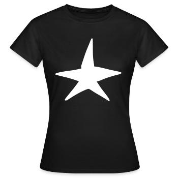 Star Symbol Shape Night - Women's T-Shirt - black - Front - AI Model Female 172 dark (172cm)