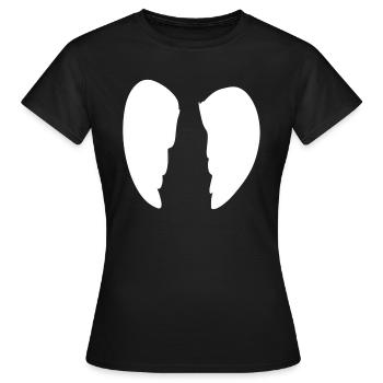 Ailes Ange Symbole Forme - T-shirt Femme - noir - Devant - AI Model Female 172 dark (172cm)