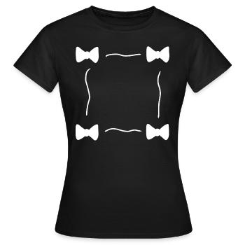 Cadre de symbole de boucle à quatre boucles - T-shirt Femme - noir - Devant - AI Model Female 172 dark (172cm)