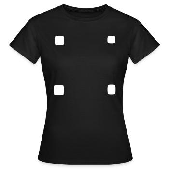 Carré Forme Carrée Icône Quatre - T-shirt Femme - noir - Devant - AI Model Female 172 dark (172cm)