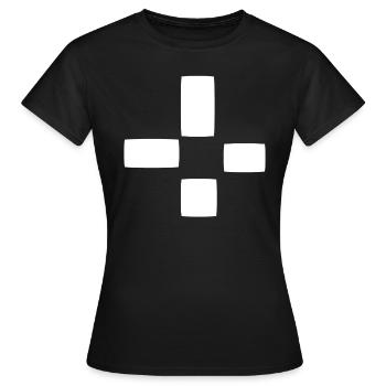 viereck muster vier formen form - Frauen T-Shirt - Schwarz - Vorne - AI Model Female 172 dark (172cm)