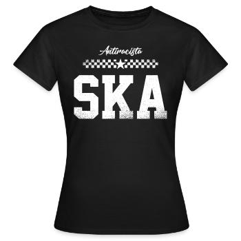 Ska Antiracist - Women's T-Shirt - black - Front - AI Model Female 172 dark (172cm)
