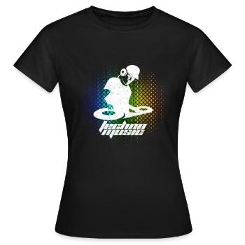 Musique Techno - Drum & Bass - T-shirt Femme - noir - Devant - AI Model Female 172 dark (172cm)