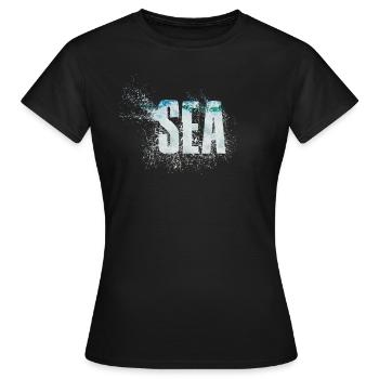 Sea - Women's T-Shirt - black - Front - AI Model Female 172 dark (172cm)