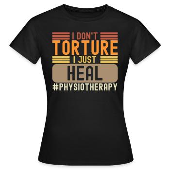 Physiothérapie Physiothérapeute PT Massage Rehab - T-shirt Femme - noir - Devant - AI Model Female 172 dark (172cm)