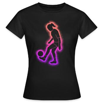 Football Joueur de football Femmes Joueur de football - T-shirt Femme - noir - Devant - AI Model Female 172 dark (172cm)
