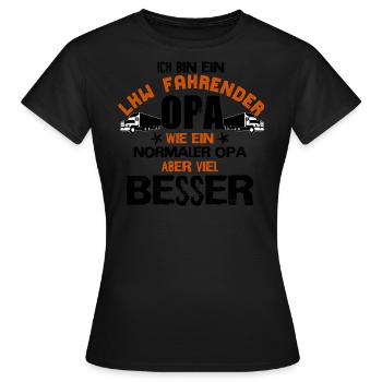Truck Driver Grandpa Occupation Forwarding Gift Truck - Women's T-Shirt - black - Front - AI Model Female 172 dark (172cm)