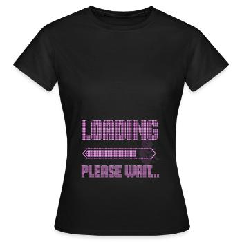 Baby loading - T-shirt Femme - noir - Devant - AI Model Female 172 dark (172cm)