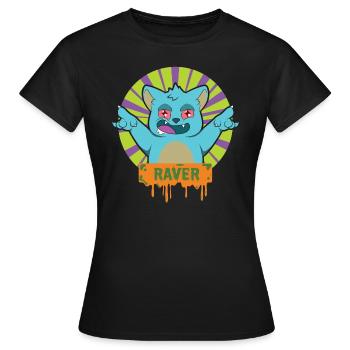 RAVER Chat - T-shirt Femme - noir - Devant - AI Model Female 172 dark (172cm)