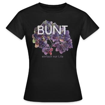 Bunt einfach nur Lila - Frauen T-Shirt - Schwarz - Vorne - AI Model Female 172 dark (172cm)