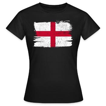Inghilterra Bandiera Angleterre drapeau paix Vintage - T-shirt Femme - noir - Devant - AI Model Female 172 dark (172cm)