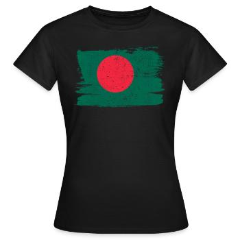 Bangladesh Bandiera drapeau paix Vintage - T-shirt Femme - noir - Devant - AI Model Female 172 dark (172cm)